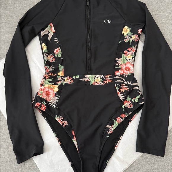 OP Other - OP Black Floral Women's One Piece Swimsuit